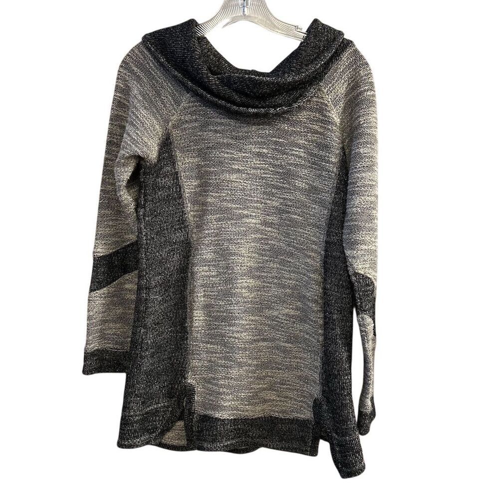 Maurices‎ Women's Medium Gray Cowl Neck Colorblock Sweater Pullover